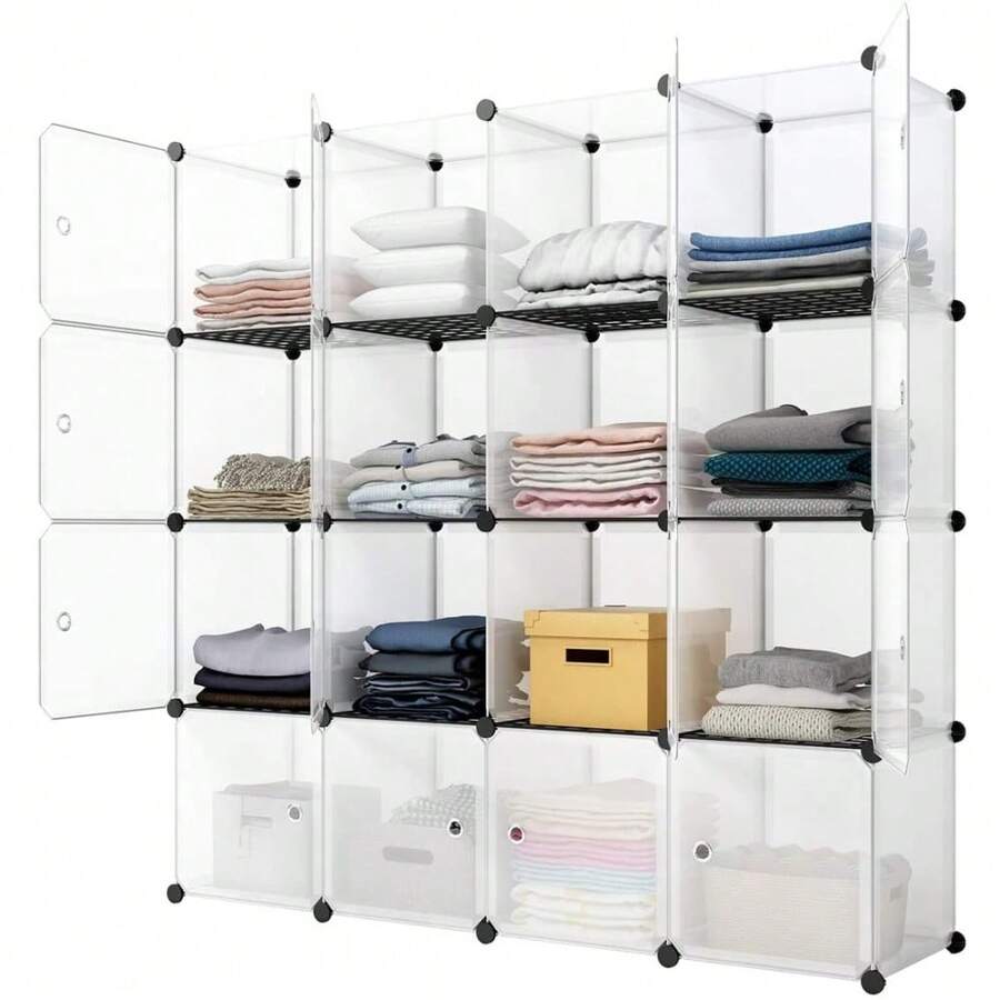 Bookshelf - رف تخزين مكعبات 16 قطعة، رفوف
