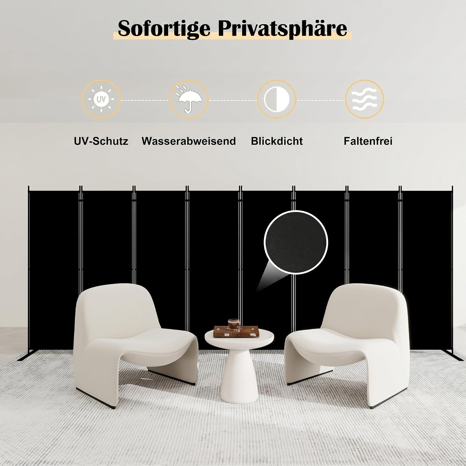 حاجز غرفة قابل للطي من 8 ألواح - مراجعة Partition Screen Divider وسعره
