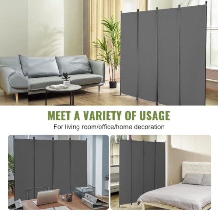حاجز غرفة قماشي قابل للطي من 4 - مراجعة Partition Screen Divider وسعره