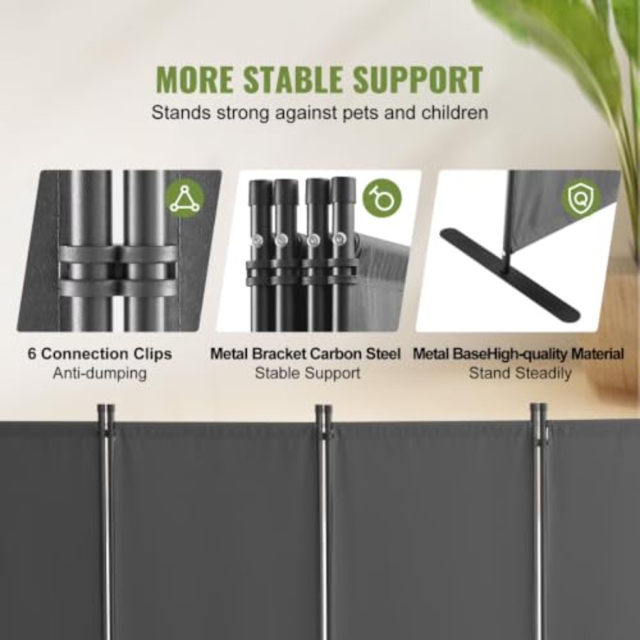 حاجز غرفة قماشي قابل للطي من 4 - مراجعة Partition Screen Divider وسعره